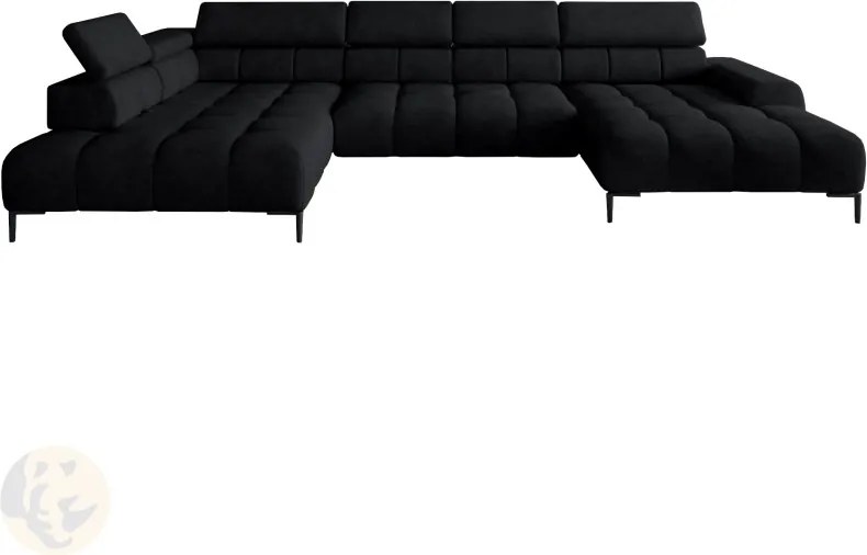 Narożnik PLAZA XL Lewostronny Elektryczna regulacja Tkanina SOLAR 99 WERSAL