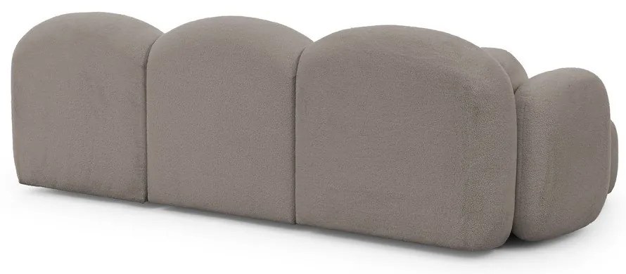 Szary narożnik z materiału bouclé (w kształcie litery U) Orbit – Ropez