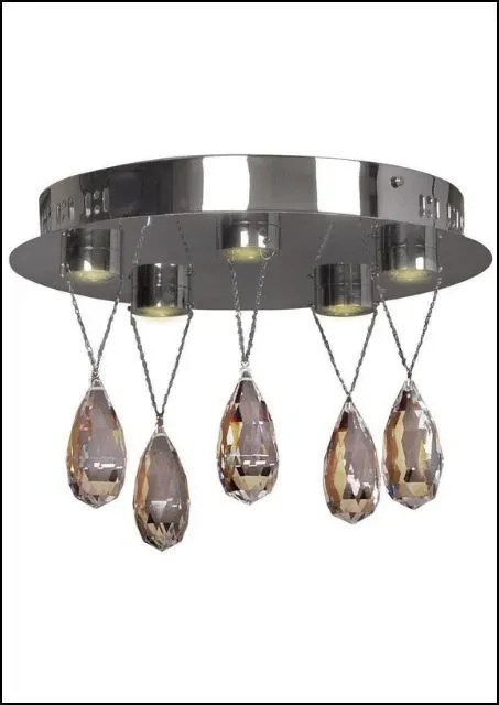Lampa sufitowa glamour z kryształkami - K538-Adoli