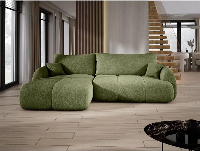 Narożnik COCO z funkcją spania poduszkami i pojemnikiem Now Or Never 38 DOMOHOME