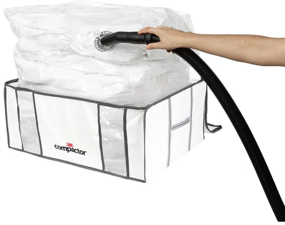 Tekstylne pojemniki do przechowywania ubrań zestaw 2 szt. próżniowe/usztywniane 65x45x27 cm Life – Compactor