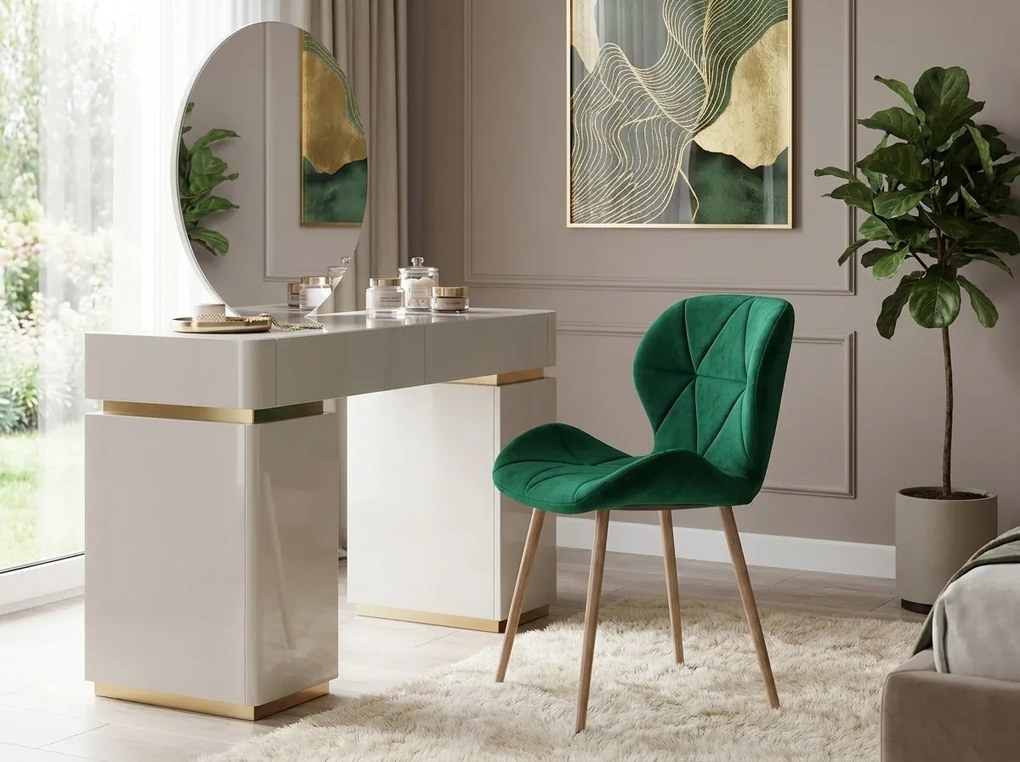 Krzesło do jadalni MANGO VELVET, zielone
