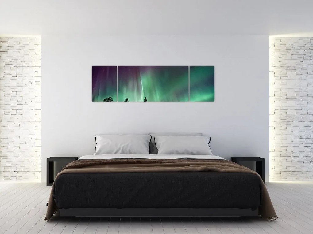Obraz zorzy polarnej (170x50 cm)
