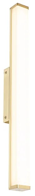 Lampa ścienna do łazienki mosiądz 62 cm z LED IP44 - Cascada Nowoczesny Oswietlenie wewnetrzne