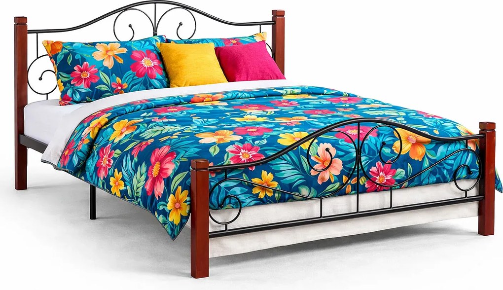 Stylowe łóżko czereśnia antyczna A0-G09