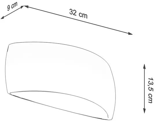 Biały minimalistyczny kinkiet w połysku - S485-Borni