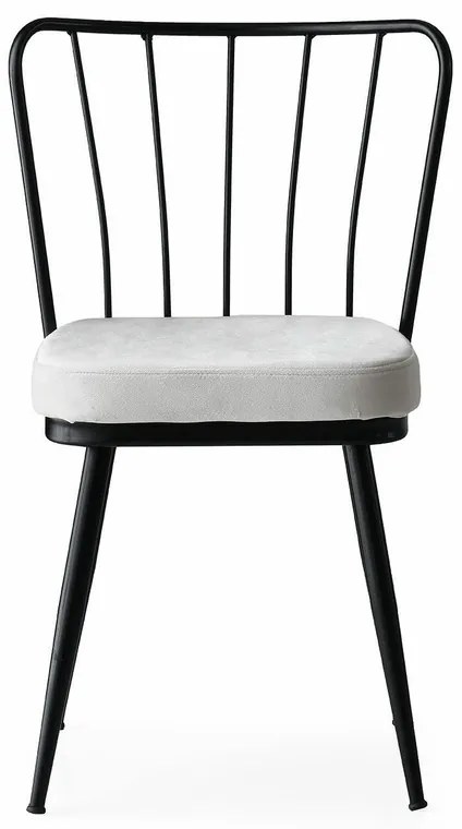 Zestaw krzeseł do jadalni Yildiz White and Black, 4 szt., 4 szt.