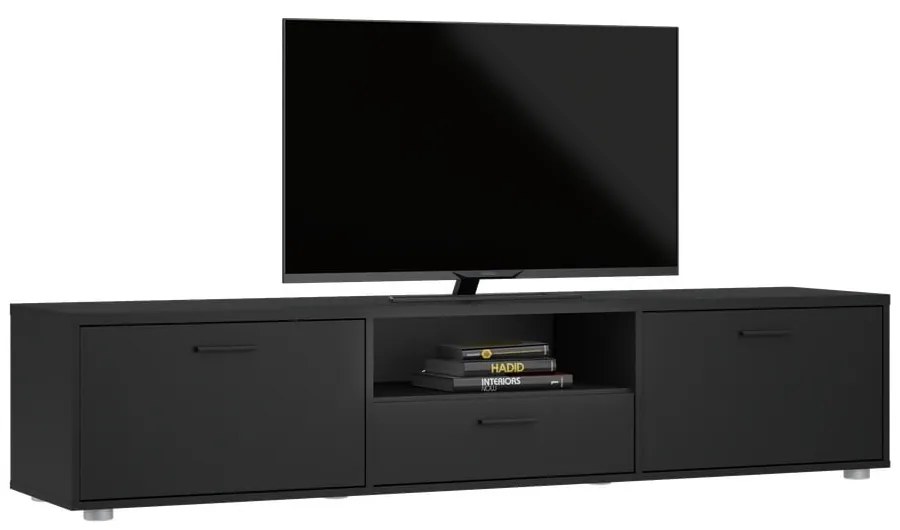 Czarna szafka pod TV 177x38 cm Media – Tvilum