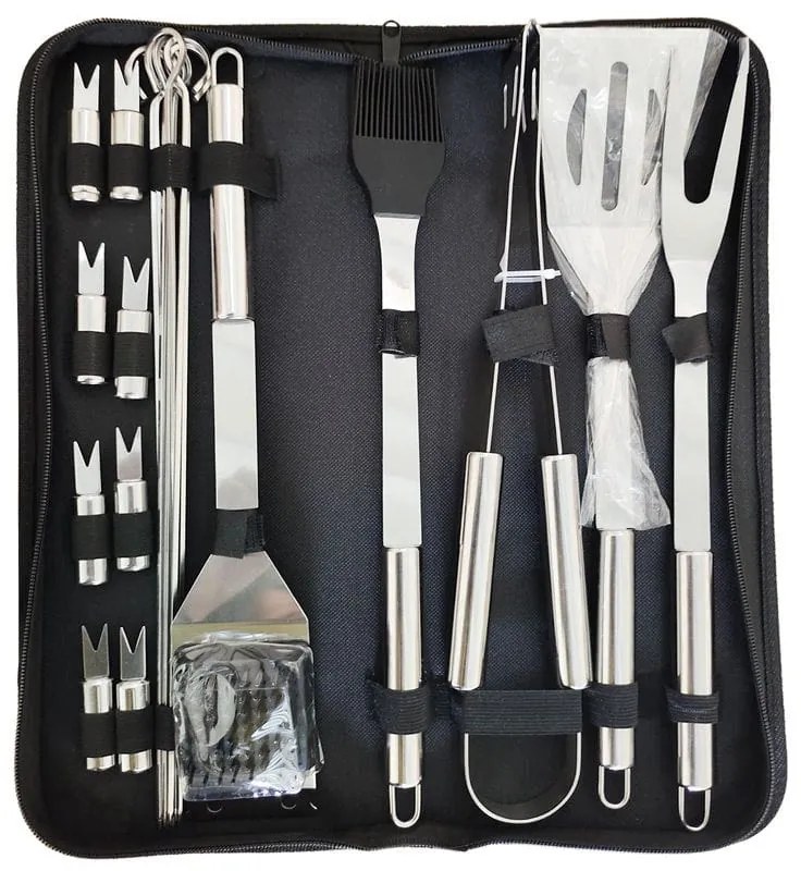 ZESTAW AKCESORIÓW DO GRILLA W MATERIAŁOWYM ETUI