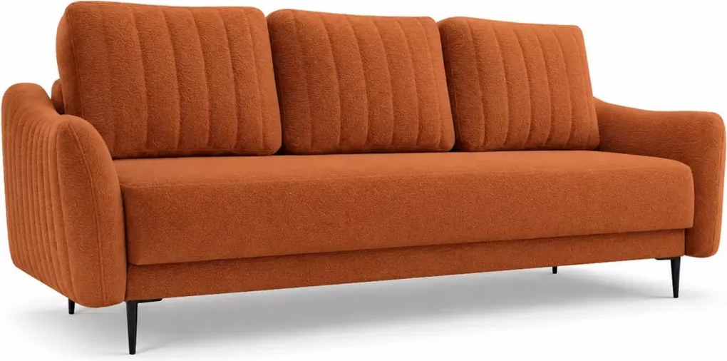 Kanapa Arvella – elegancka sofa 3-osobowa z funkcją spania i pojemnikiem na pościel, dostępna w 6 kolorach tkanin