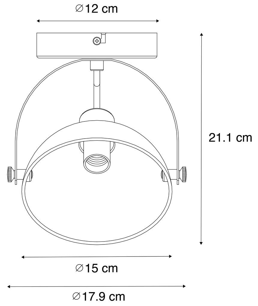 Przemysłowa lampa sufitowa biała ze srebrną regulacją 15 cm - MagnaxPrzemysłowy Oswietlenie wewnetrzne