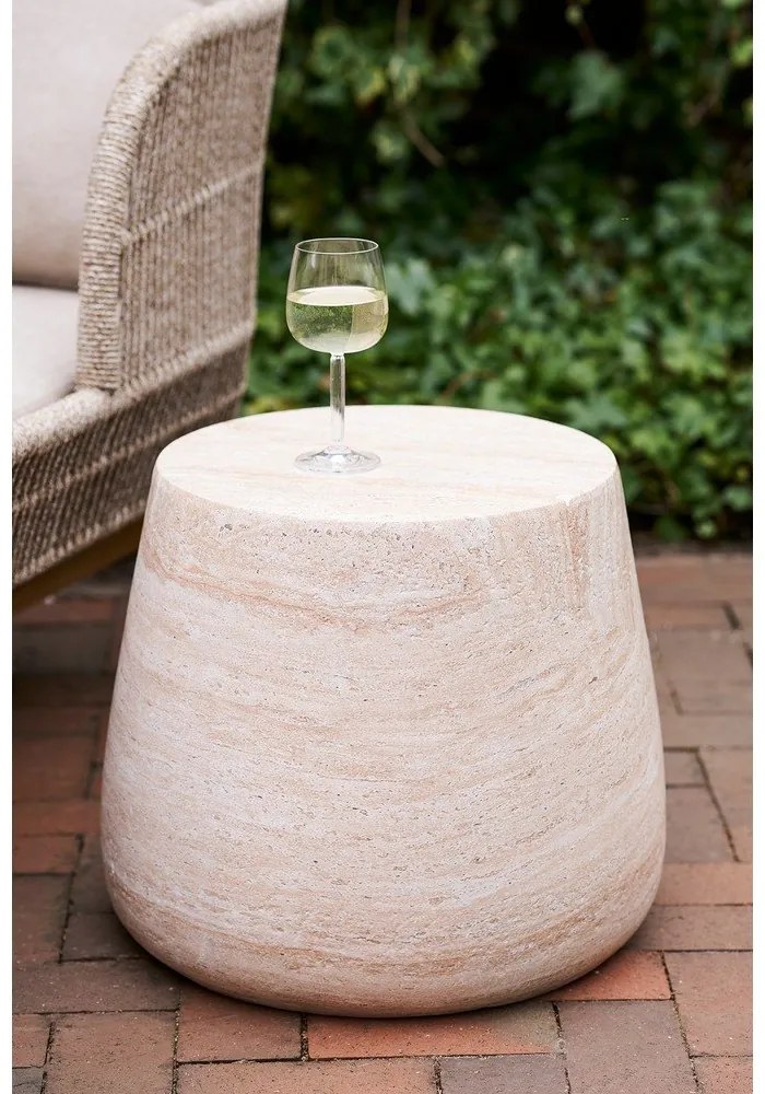 Kamienny okrągły stolik ogrodowy ø 47,5 cm Bonn – House Nordic