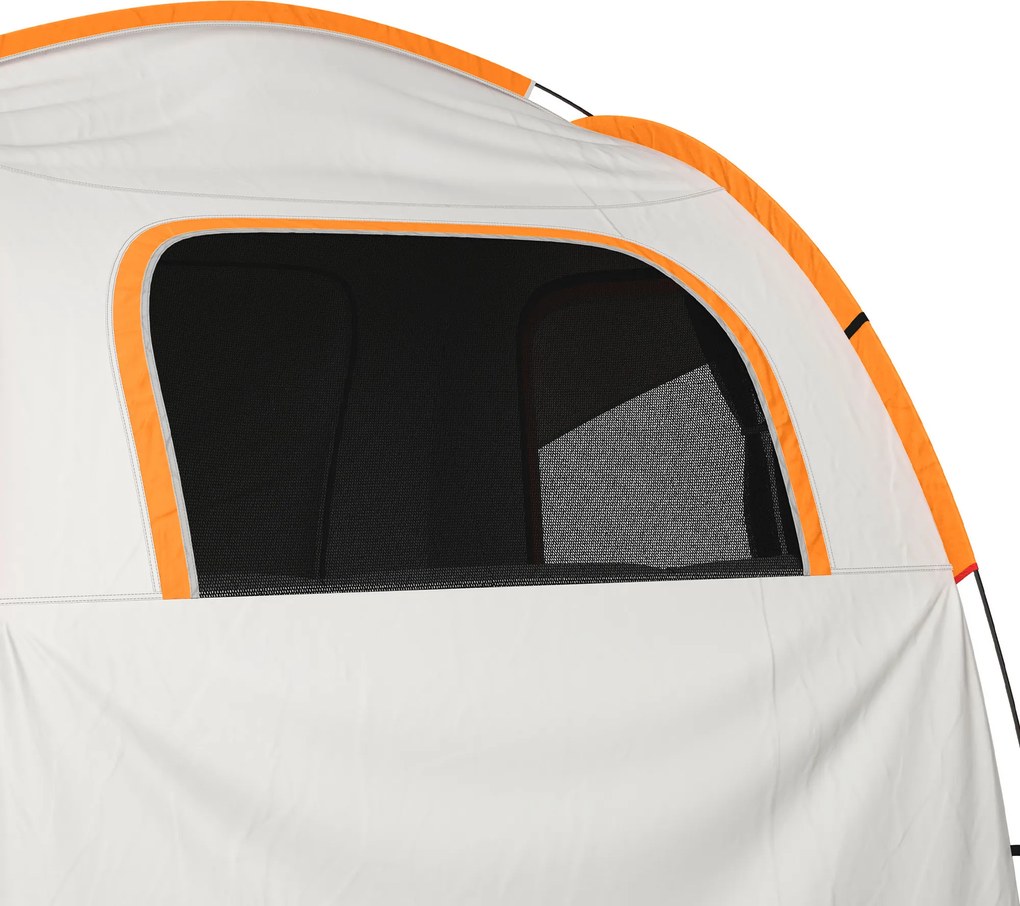 Outsunny Namiot samochodowy, namiot kempingowy 3 drzwiowy, odporny na warunki atmosferyczne, 239cm x 210cm x 210cm, Pomarańczowy + Szary