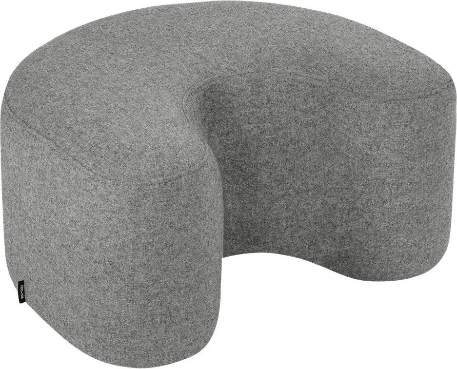 Szary wełniany puf Ü – noo.ma