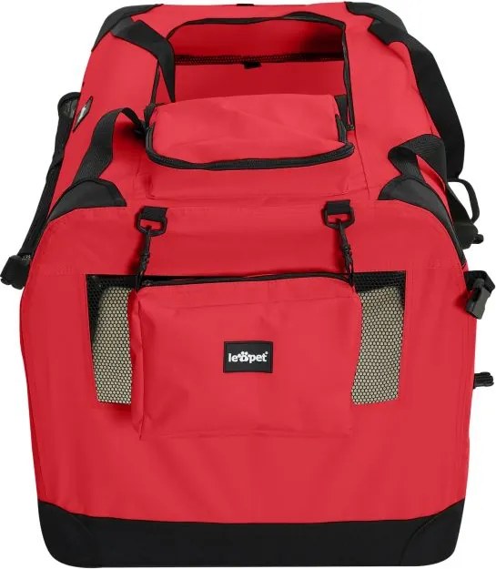 Leopet Skrzynia transportowa dla psów, S czerwona