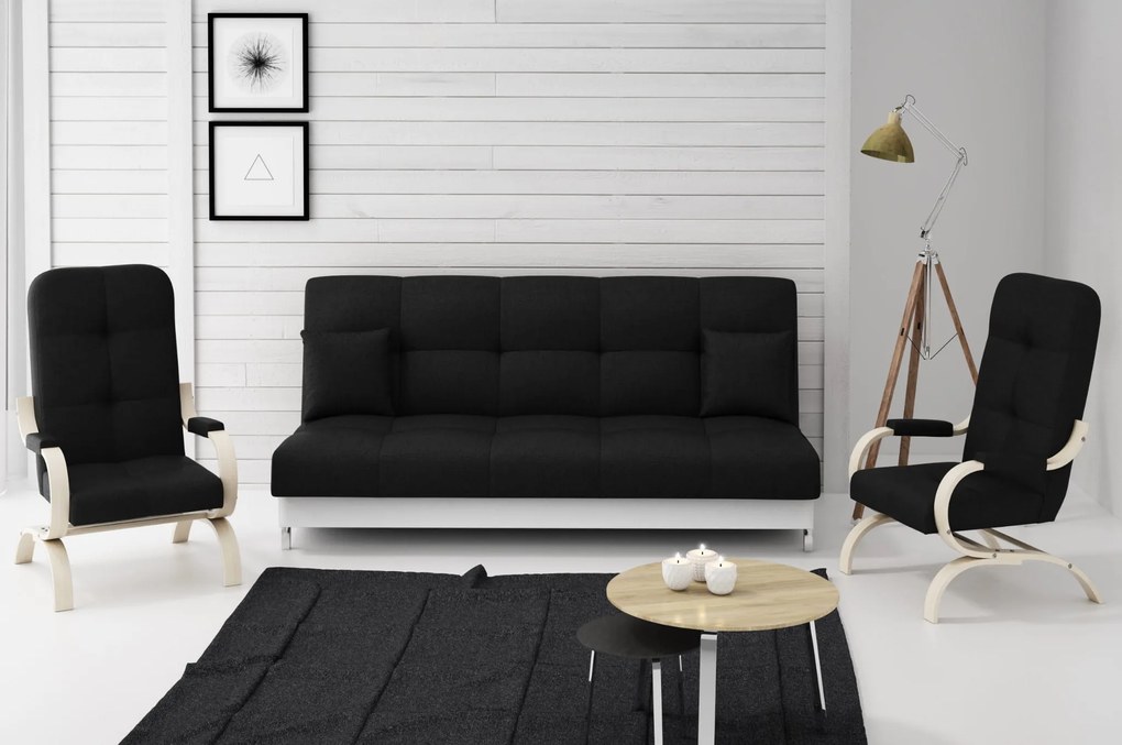 Komplet Togo (wersalka bezboczkowa + 2x fotel finka)