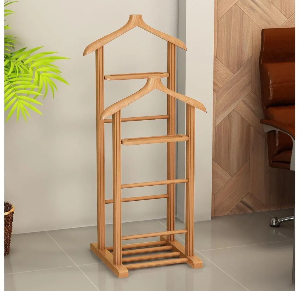 Wieszak stojący BIBI brązowy