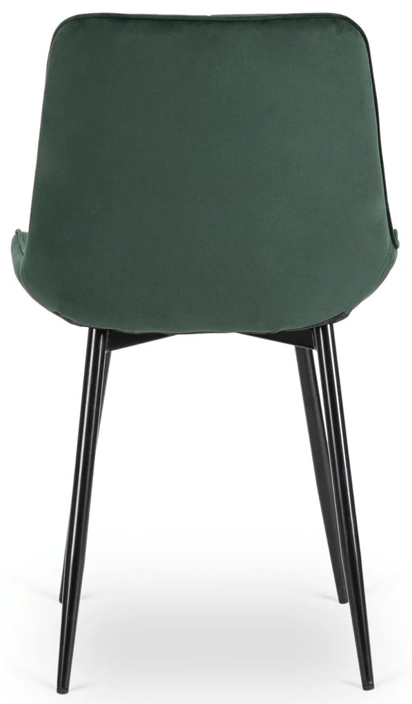Zestaw Stół Okrągły Rozkładany HARRY 102-142 cm Dąb Craft/Czarny i 6 Krzeseł Tapicerowanych CHRIS Zielone Nowoczesne