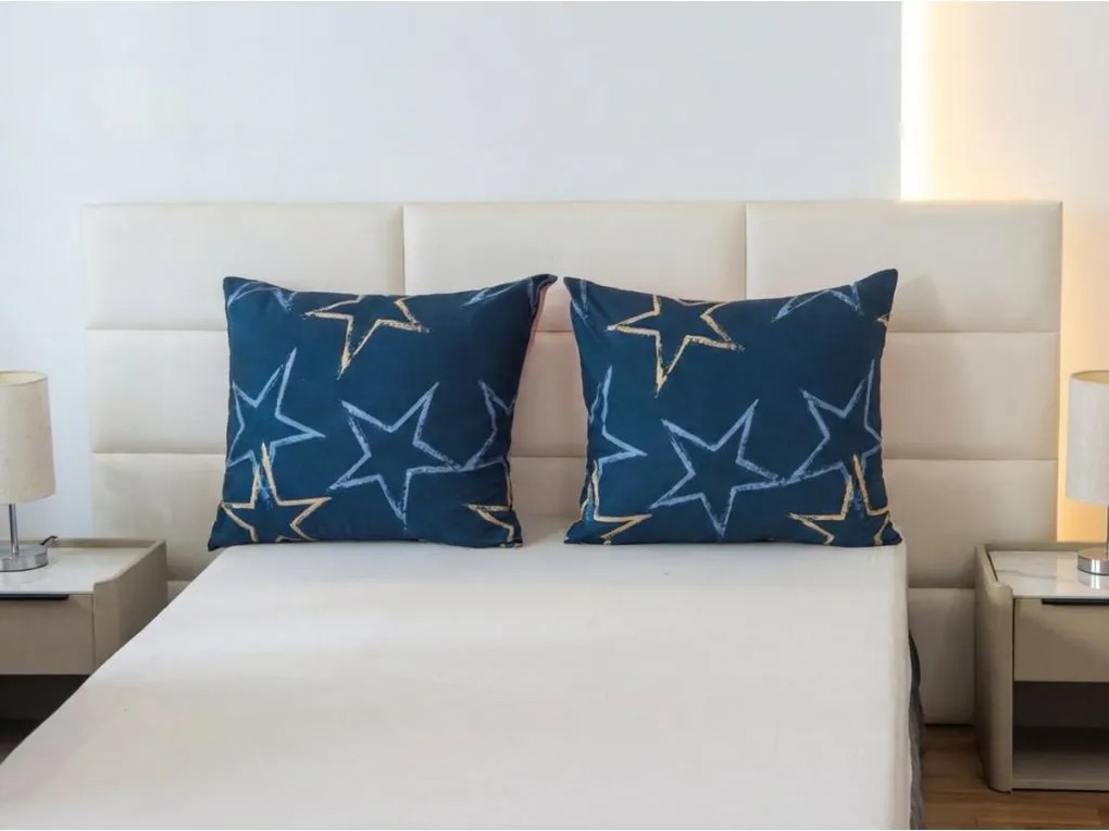 Poszewka na poduszkę z mikroflanelu STARMISS 40x50 cm, ciemnoniebieski