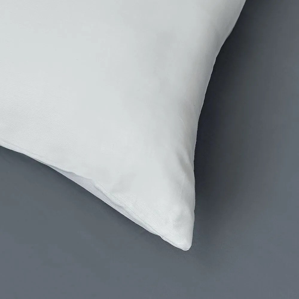 Kvalitex Pościel satynowa Luxury Collection biały/ciemnoszary, 140 x 200 cm, 70 x 90 cm