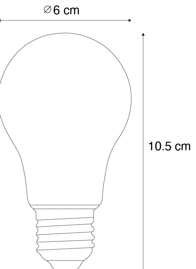Zestaw 5 ściemnialnych żarówek LED E27 A60 złotych 4W 420 lm 2200K