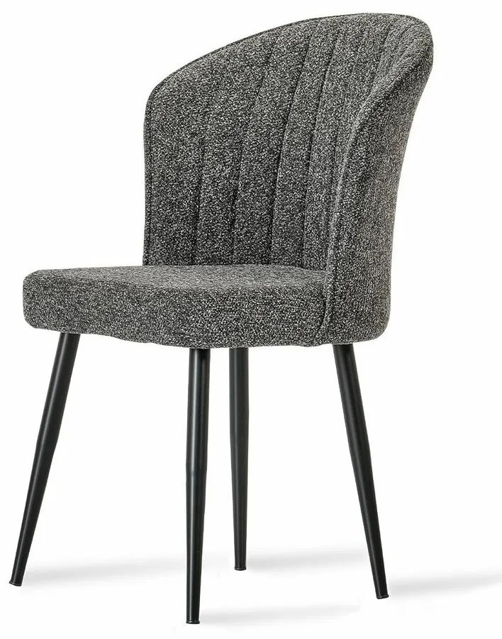 Zestaw krzeseł do jadalni Rubi Anthracite and Black, 4 szt.