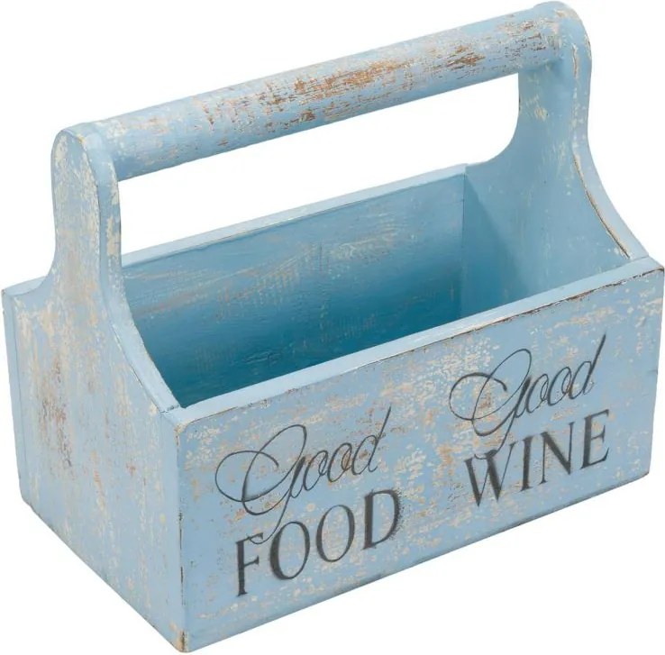 Ozdobne pudełko na kwiaty - 30 x 17 x 25 cm, niebieskie