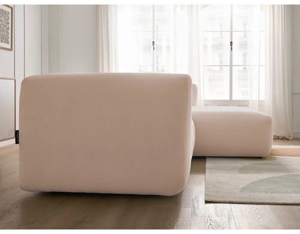 Beżowy narożnik (prawostronny/z szezlongiem) Talia – Bobochic Paris