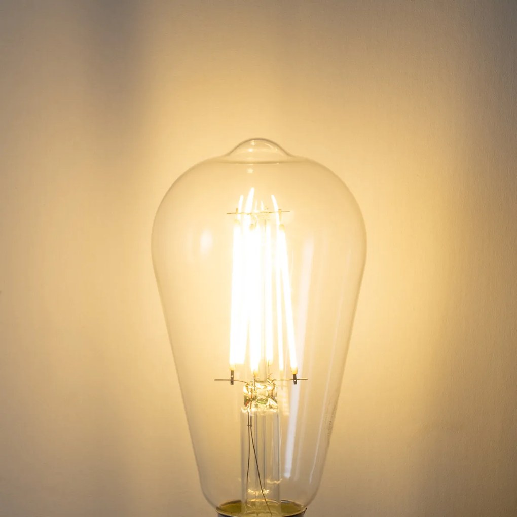 Zestaw 5 E27 3-staps dimbaar LED lamp ST64 clear 6W 700 lm 2700K