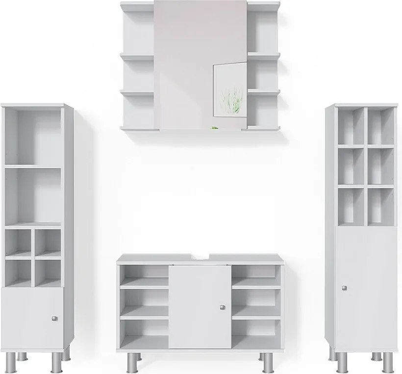 Zestaw mebli łazienkowych biały 60x32x54 fynn