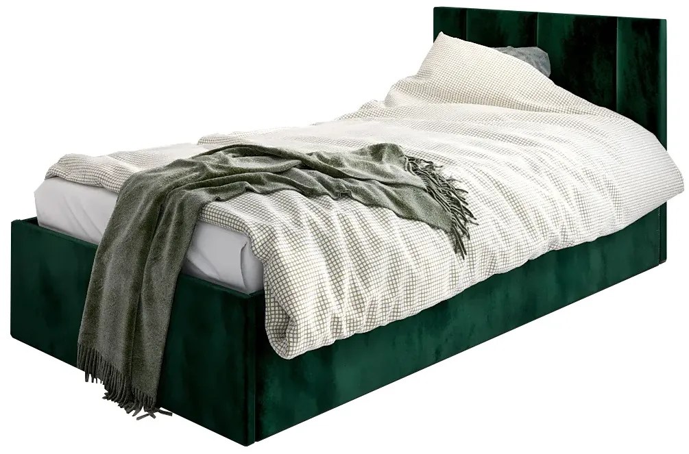 Zielone łóżko z pojemnikiem L8-H60