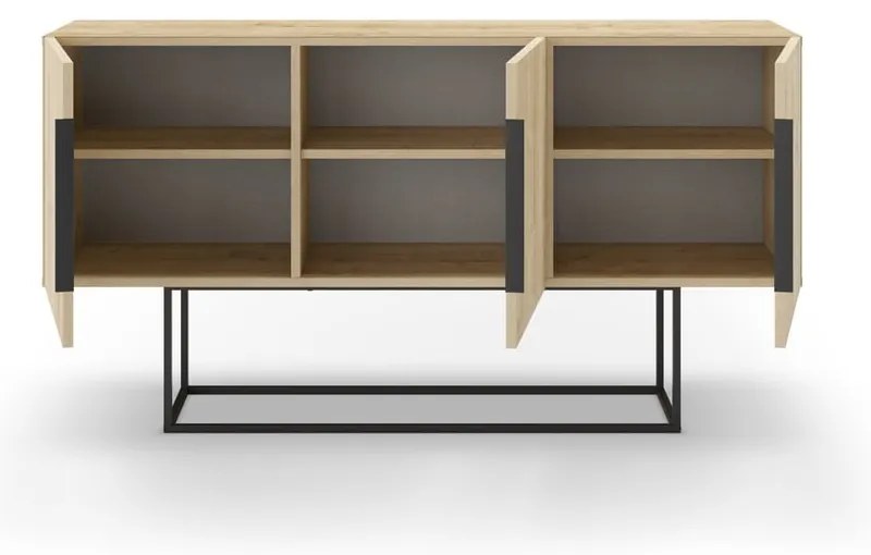 Niska komoda w dekorze dębu 150x80 cm Titan – Marckeric