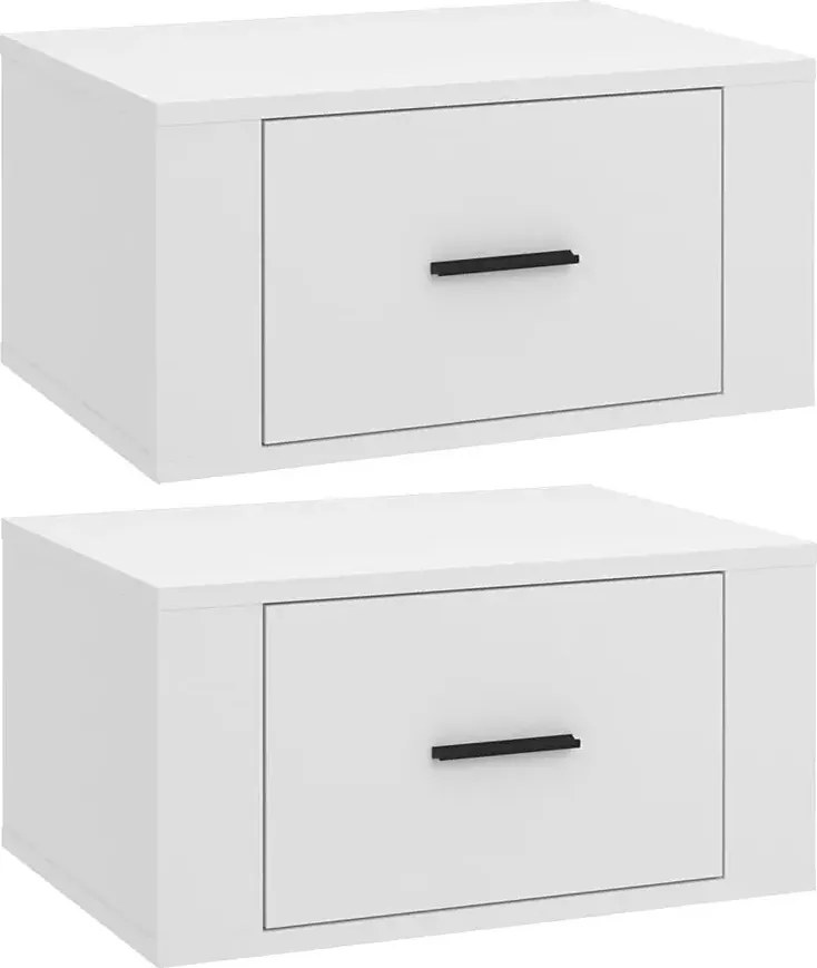 Komplet białych wiszących szafek nocnych P6-M63
