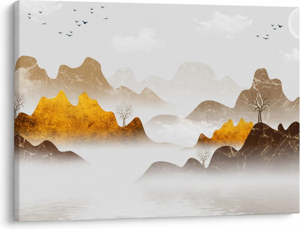 Obraz - Góry we mgle (70x50 cm)