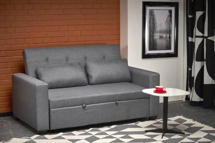 Popielata wypoczynkowa sofa rozkładana W2-L97