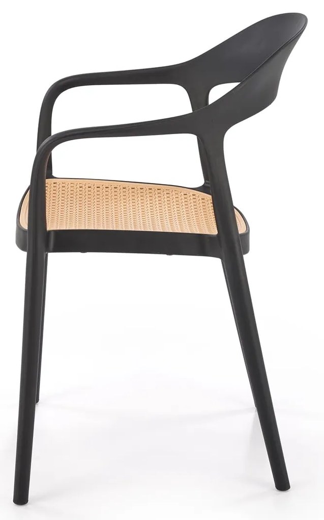 K530 krzesło czarne, nowoczesne, skandynawskie, polipropylen, ergonomiczne