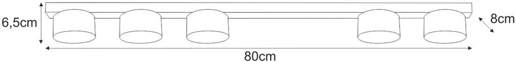 Sufitowa lampa punktowa czarna H2-H08