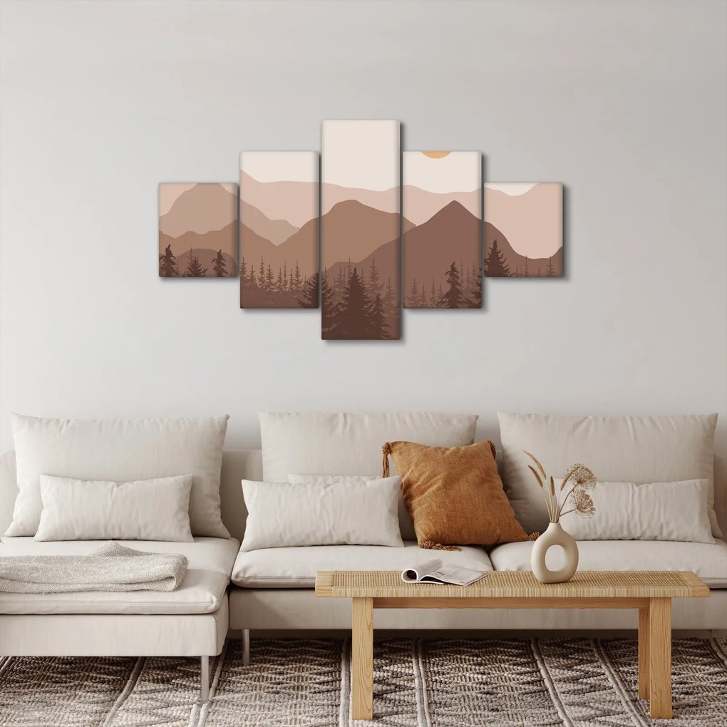 Obraz - Góry Brunatne N⁰1 (125x70 cm)