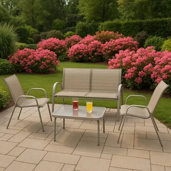 Beżowy komplet mebli ogrodowych T4-H64