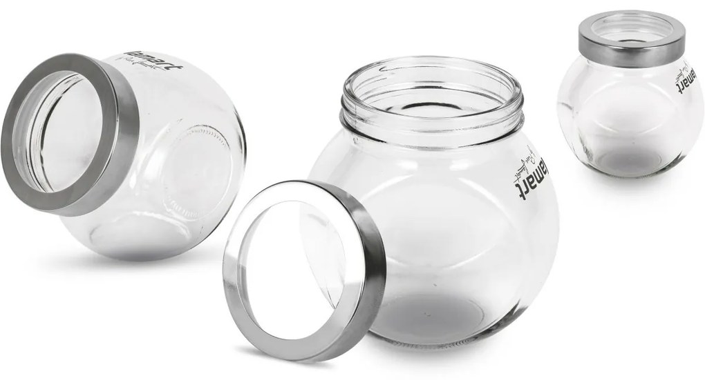 Lamart LT6049 3-częściowy zestaw pojemników Buck,650 ml, 0,65 l