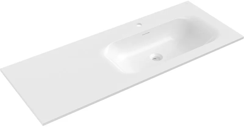 Mexen Vela umywalka wpuszczana w blat prawa 121 x 46,5 cm, biała połysk - 25231200P