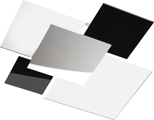 Nowoczesna lampa sufitowa 1088/70-NE Czarno-białe szkło 4xE27