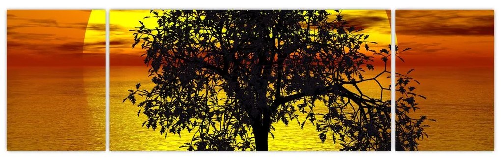 Obraz sylwetki drzewa (170x50 cm)
