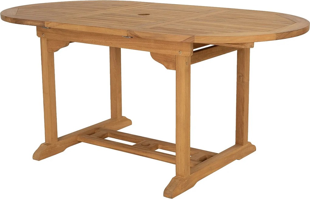 Stół ogrodowy, rozkładany – drewno tekowe – dł. 120-170 cm - BYBLOS II marki MYLIA