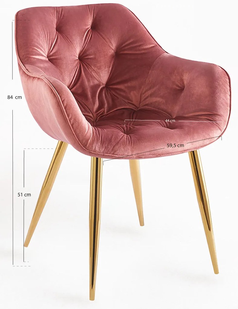 Krzeso Zandel w kolorze zotego aksamitu