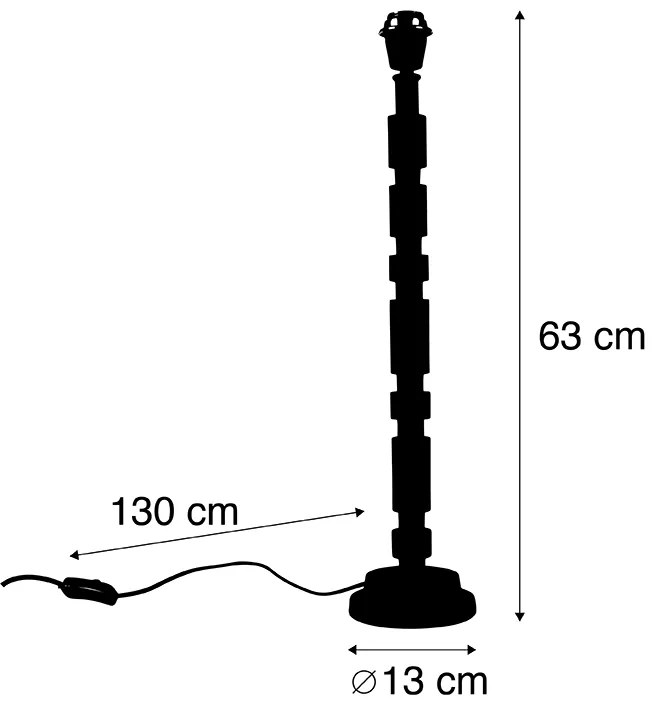Lampa stołowa art deco brązowa bez klosza - Torre ArtDeco Oswietlenie wewnetrzne