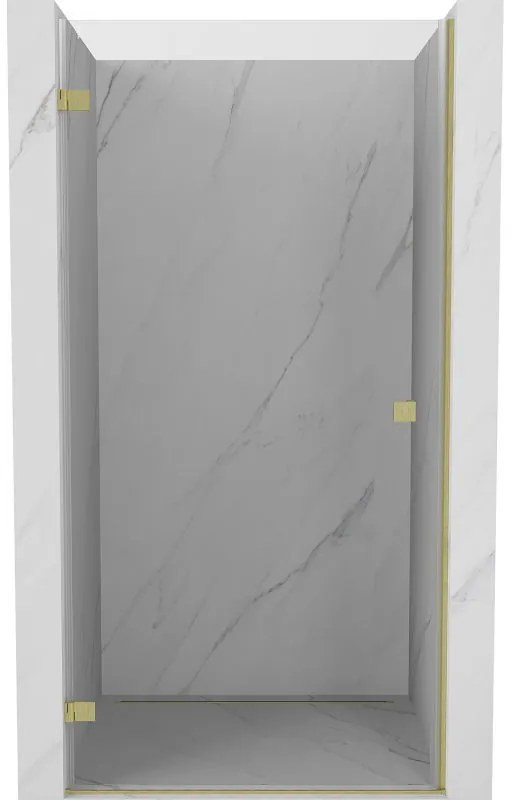 Mexen Lunar-B drzwi prysznicowe uchylne lewe 55 cm, transparent, złote szczotkowane - 832-055-000-55-00-L
