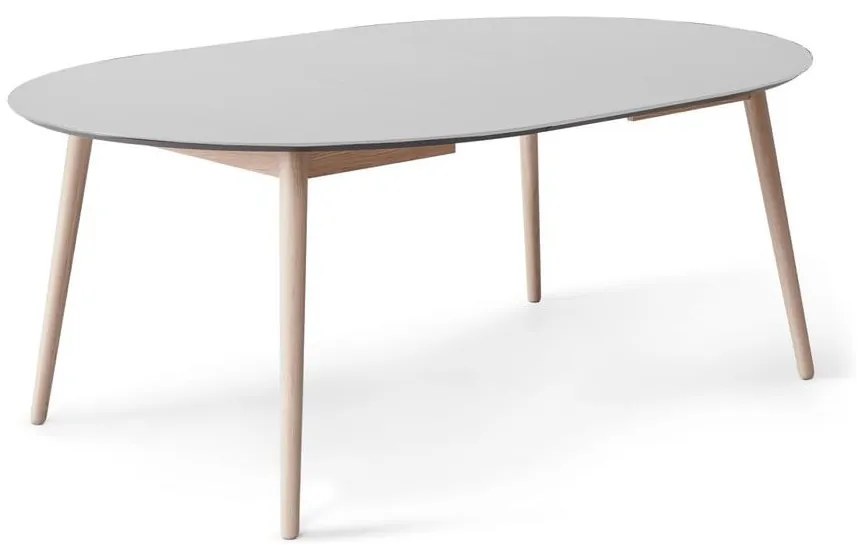 Okrągły rozkładany stół z dodatkowym białym blatem ø 135 cm Meza – Hammel Furniture