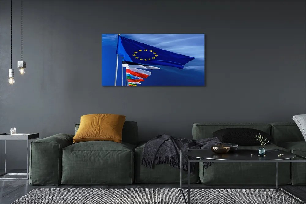 Duży obraz na płótnie Zestaw Flag