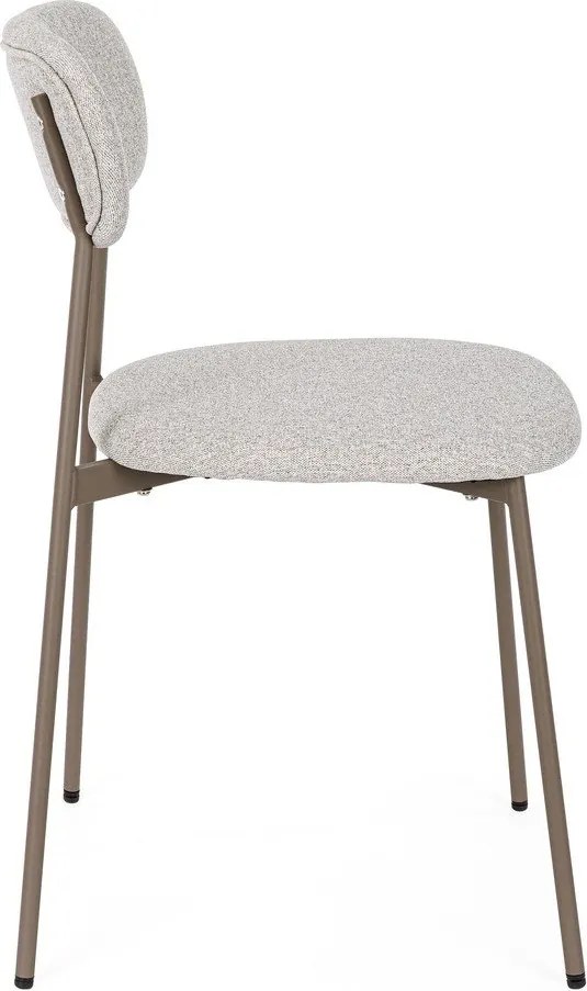 Jasnobrązowe tapicerowane krzesło Inka – Yes Everyday